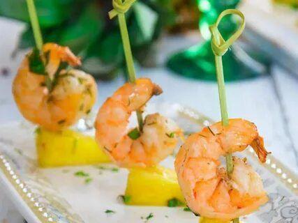 Канапе с креветкой and Pineapple